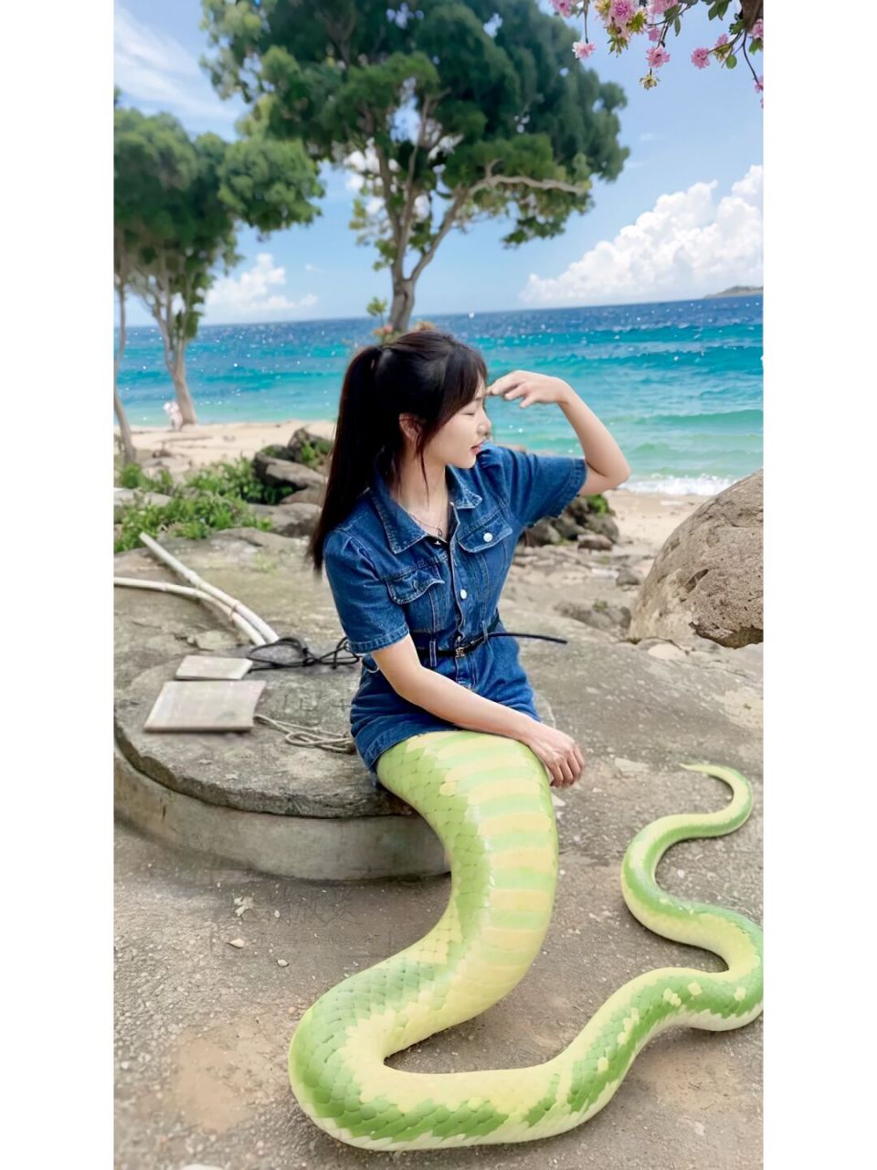 网友变身蛇女系列(合集) 图片皆为网友提供,我全部是免费帮ps,未收取