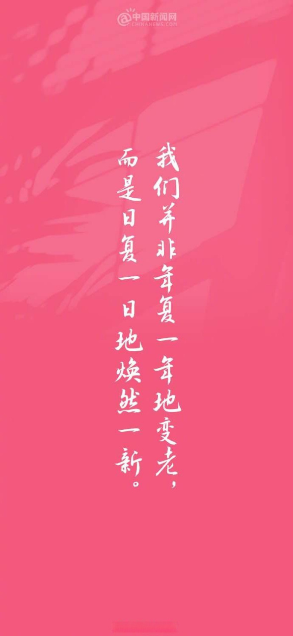 我们并非年复一年地变老,而是日复一日地焕然一新.早安!