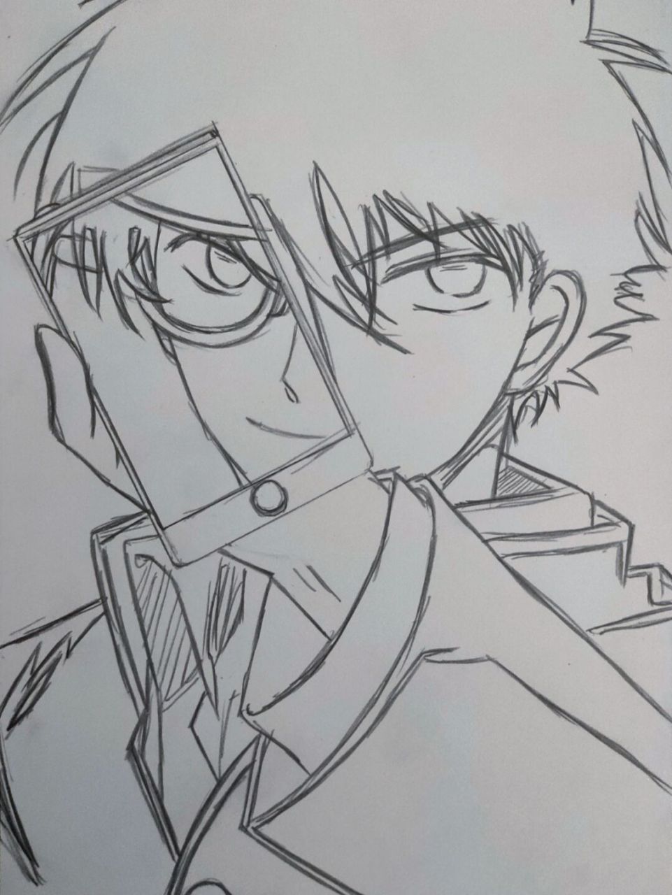 可恶 被帅到了 #怪盗基德# #黑羽快斗# #马克笔手绘