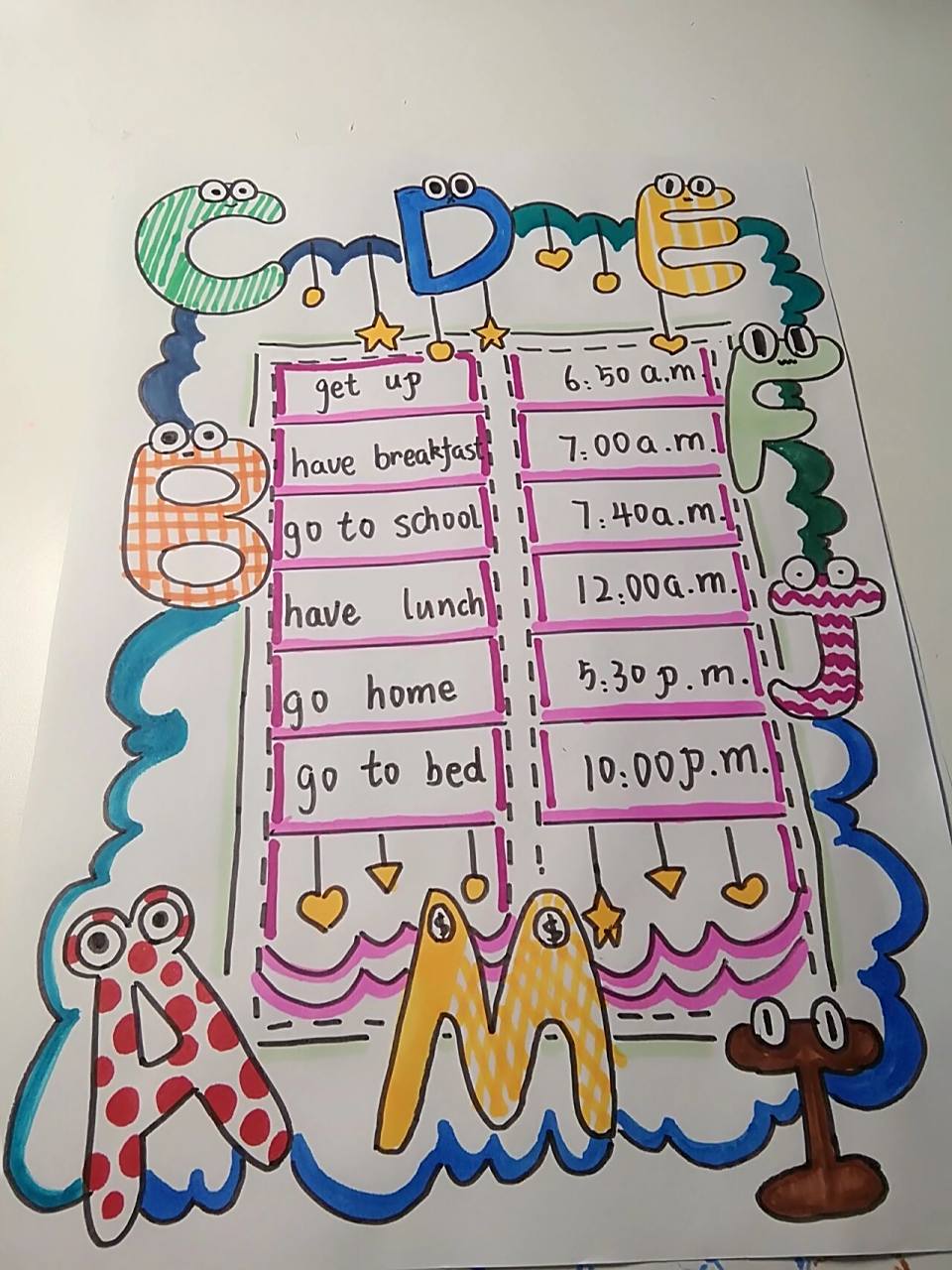 五年级下册英语时间小报 不喜勿喷
