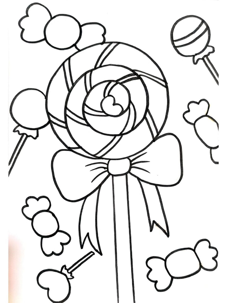 棒棒糖儿童简笔画 棒棒糖儿童简笔画,糖果简笔画
