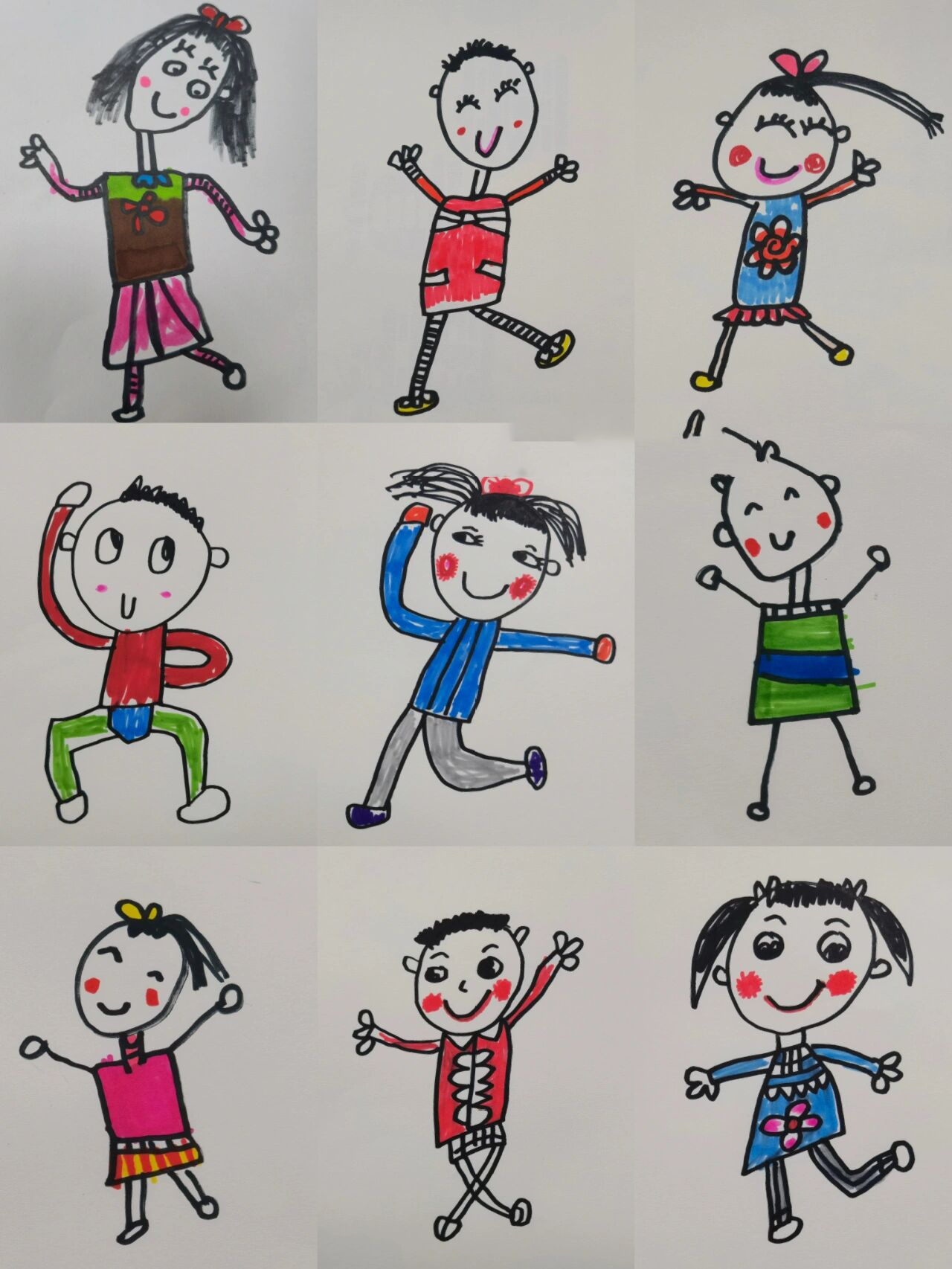 中大班幼儿绘画小人:就是这么可爱😘