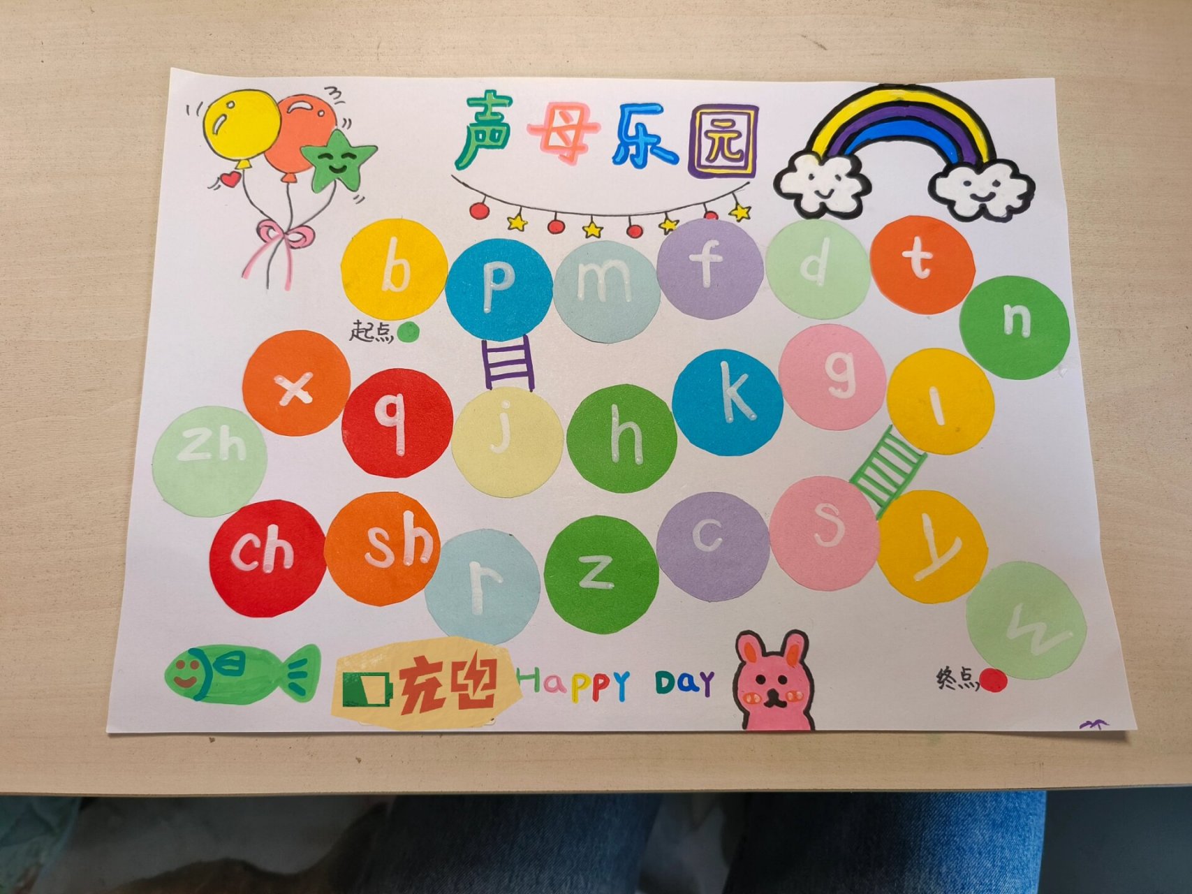 一年级拼音手抄报 第一次做手抄报 由于老师发出来的模板实在是太漂亮