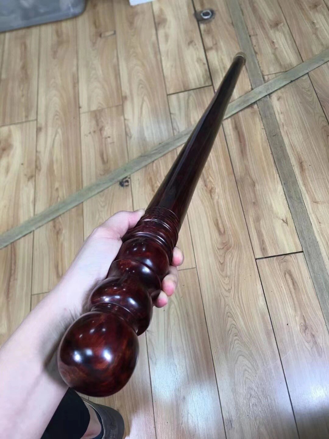 精品海南黄花梨拐杖,高端大气上档次