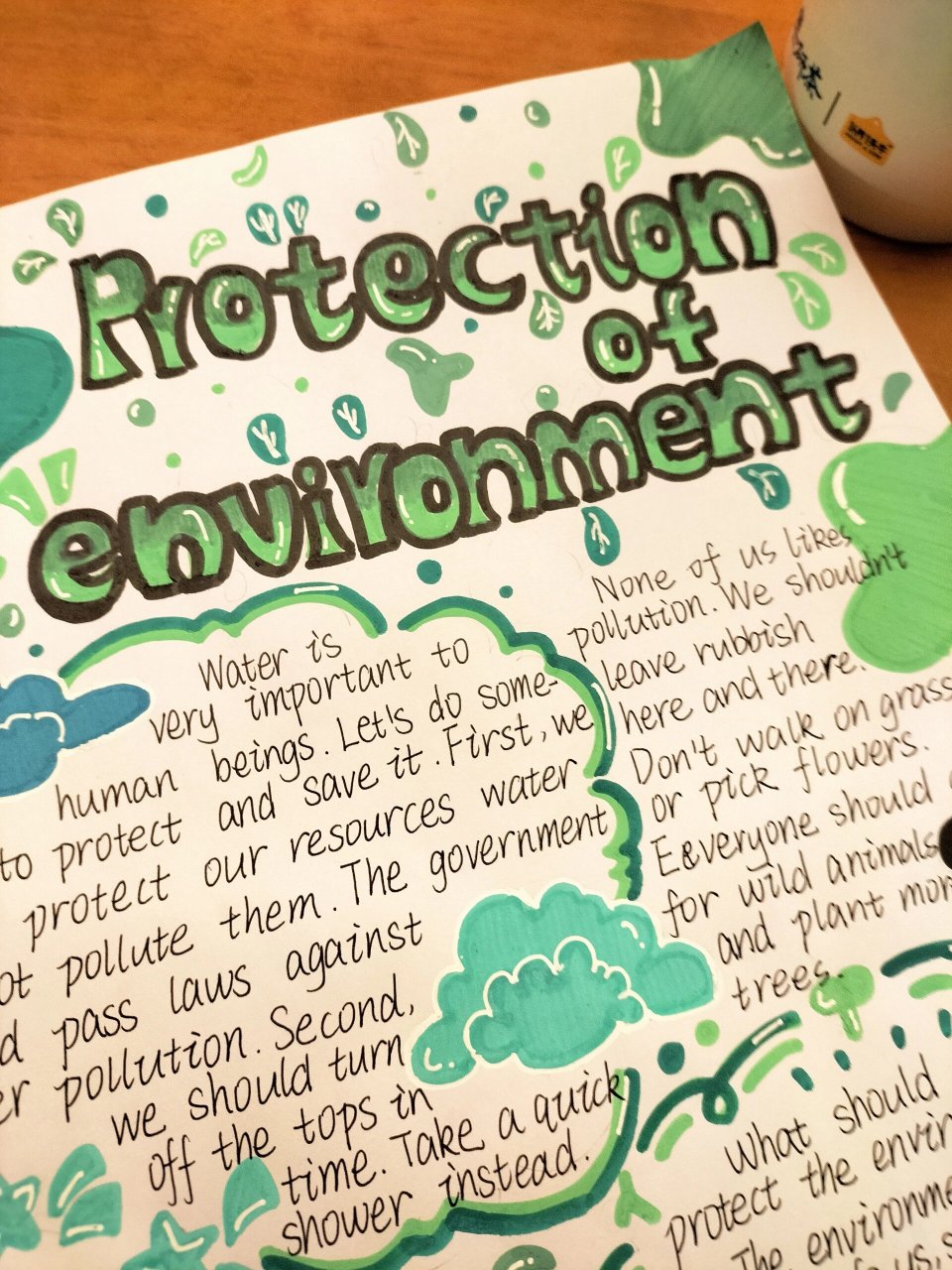 保护环境英语手抄报 保护环境手抄报——英语