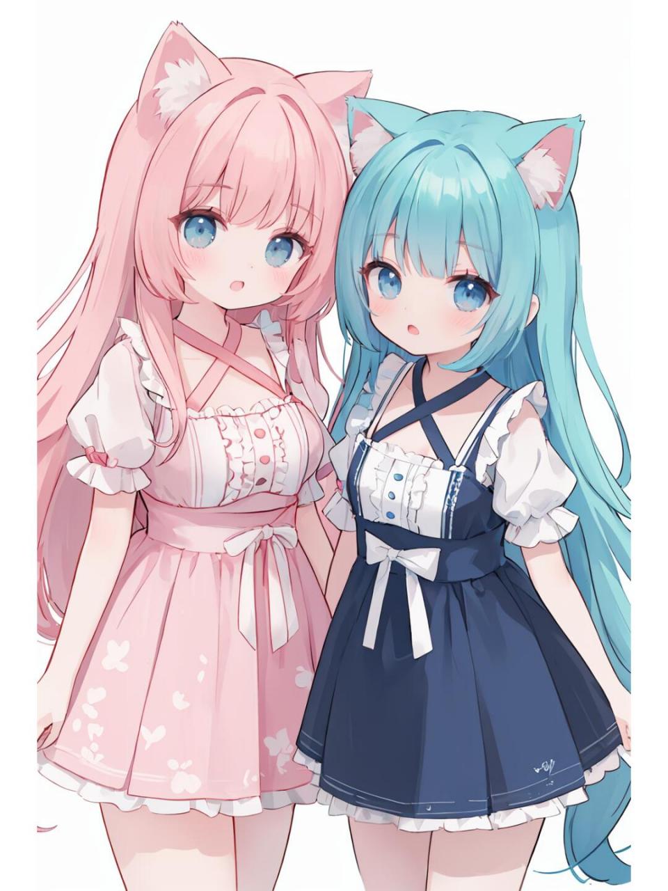 二次元 | 双生姐妹系列作品02[爱你] 软萌可爱的小糖果,希望各位小