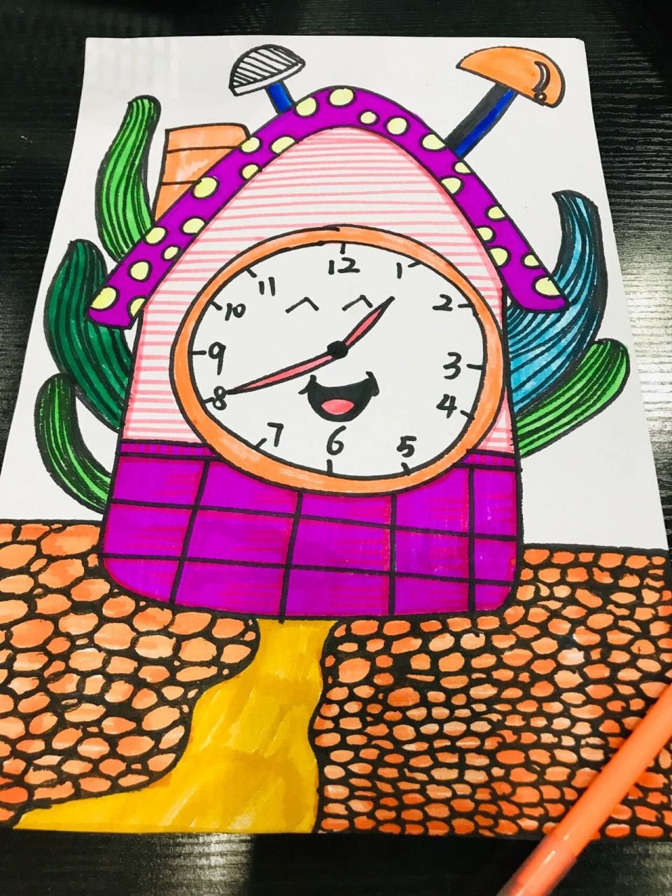 【绘画】闹钟创意画 闹钟儿童画 有趣的闹钟
