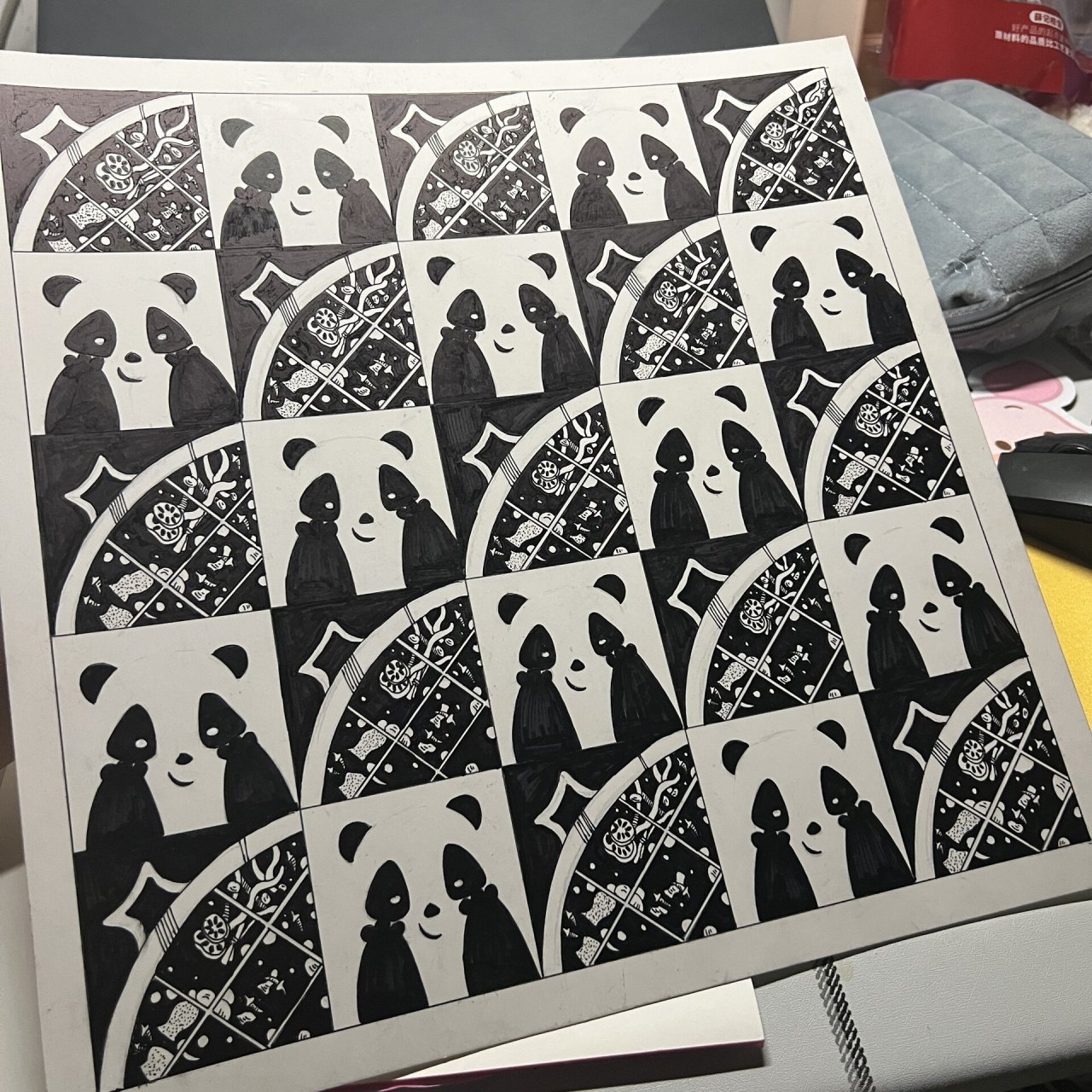 96平面构成(九)|重复构成 第二张重复构成 平面构成大一作业