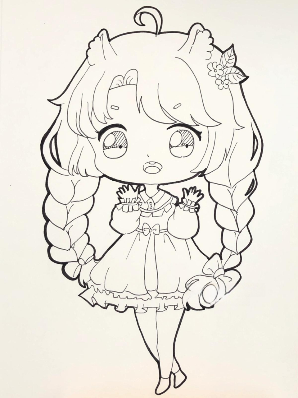 q版动漫|可爱女生 马克笔:米娅 纸:荷兰白卡