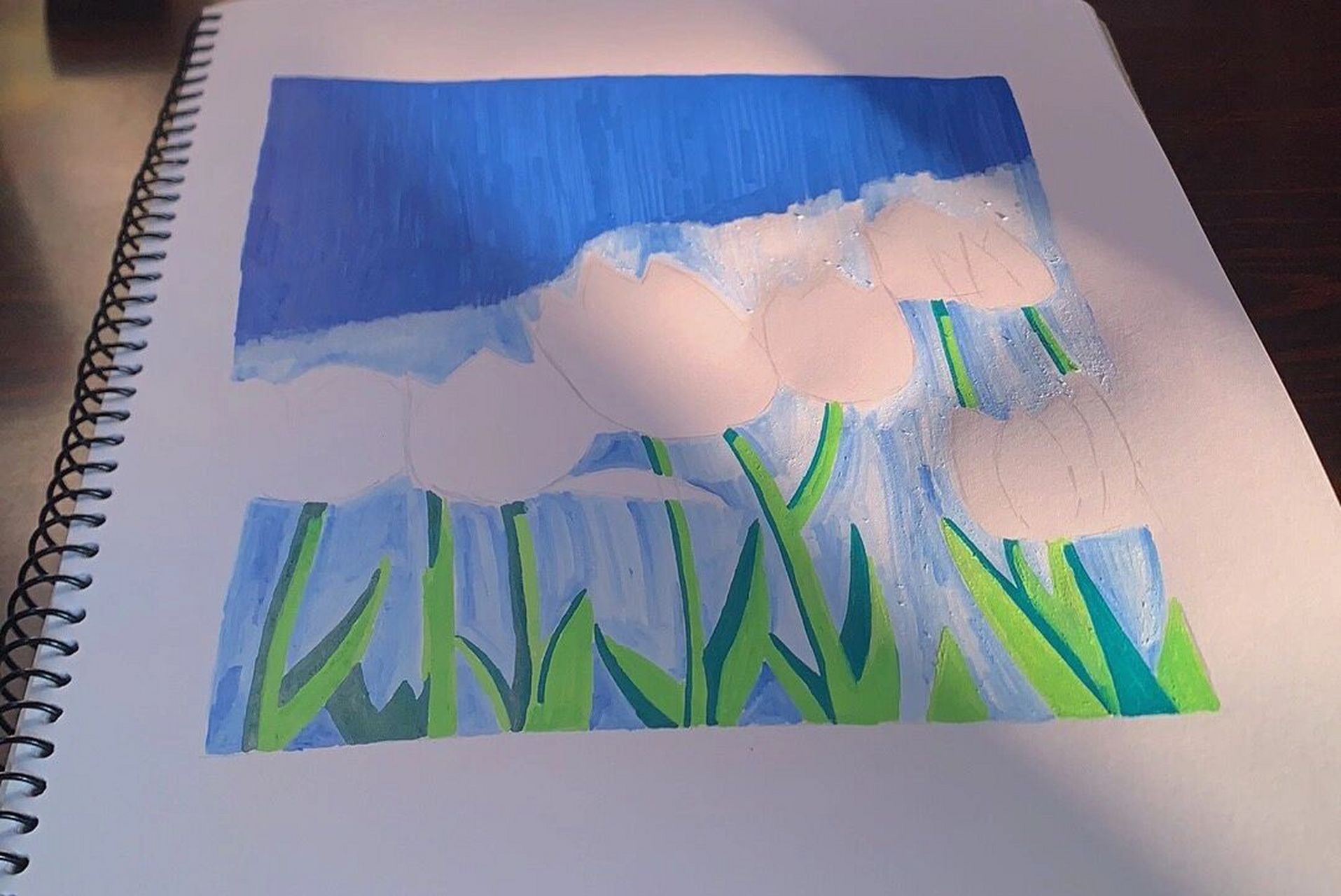 12色丙烯马克笔努力画好渐变与过渡  一眼相中你的郁金香,便开始临摹.