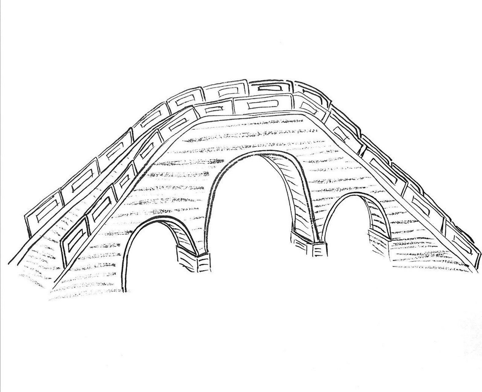 各种桥 毛笔,各种小桥流水.