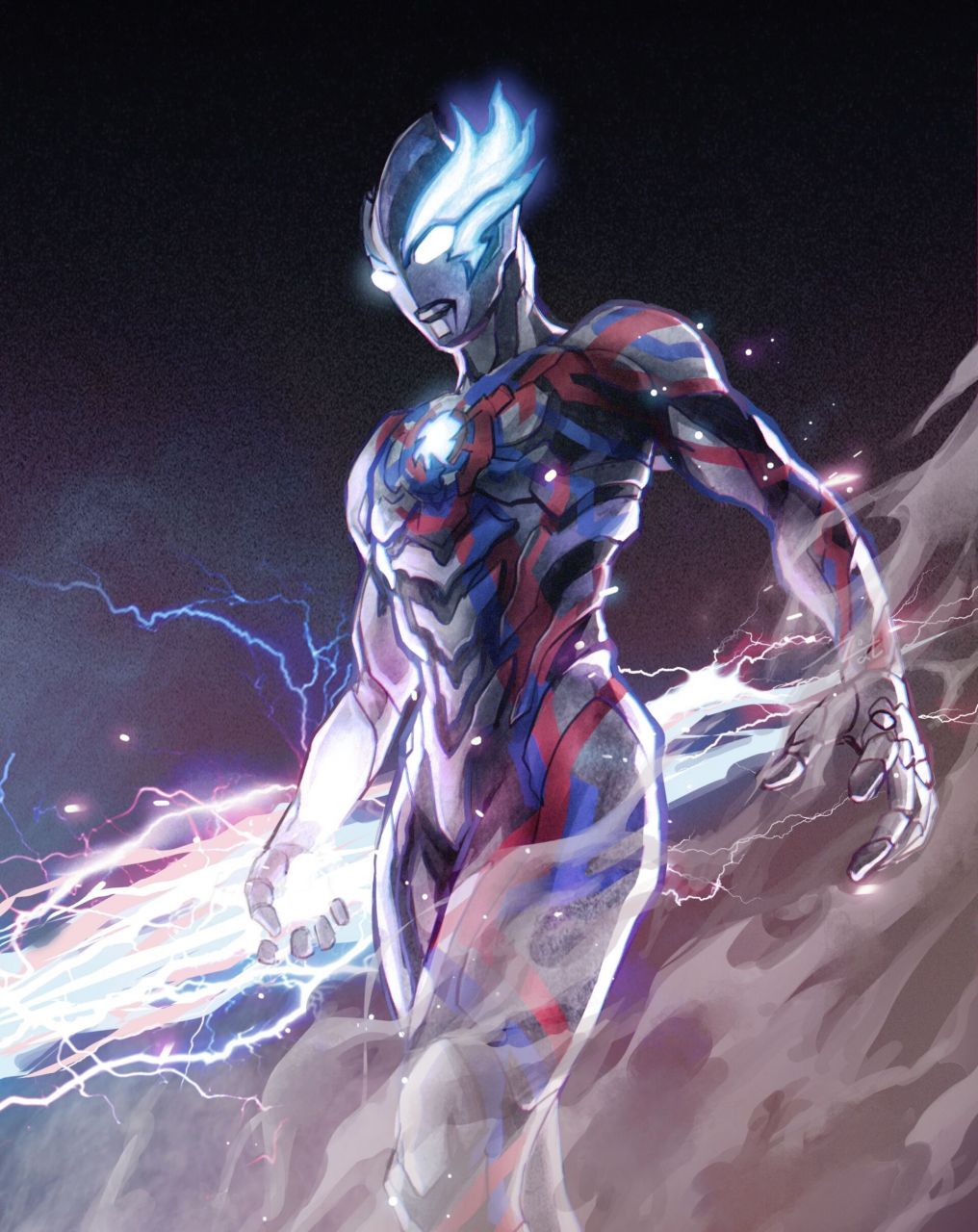 板绘布莱泽奥特曼 预告片看了这么久,这张终于画完啦