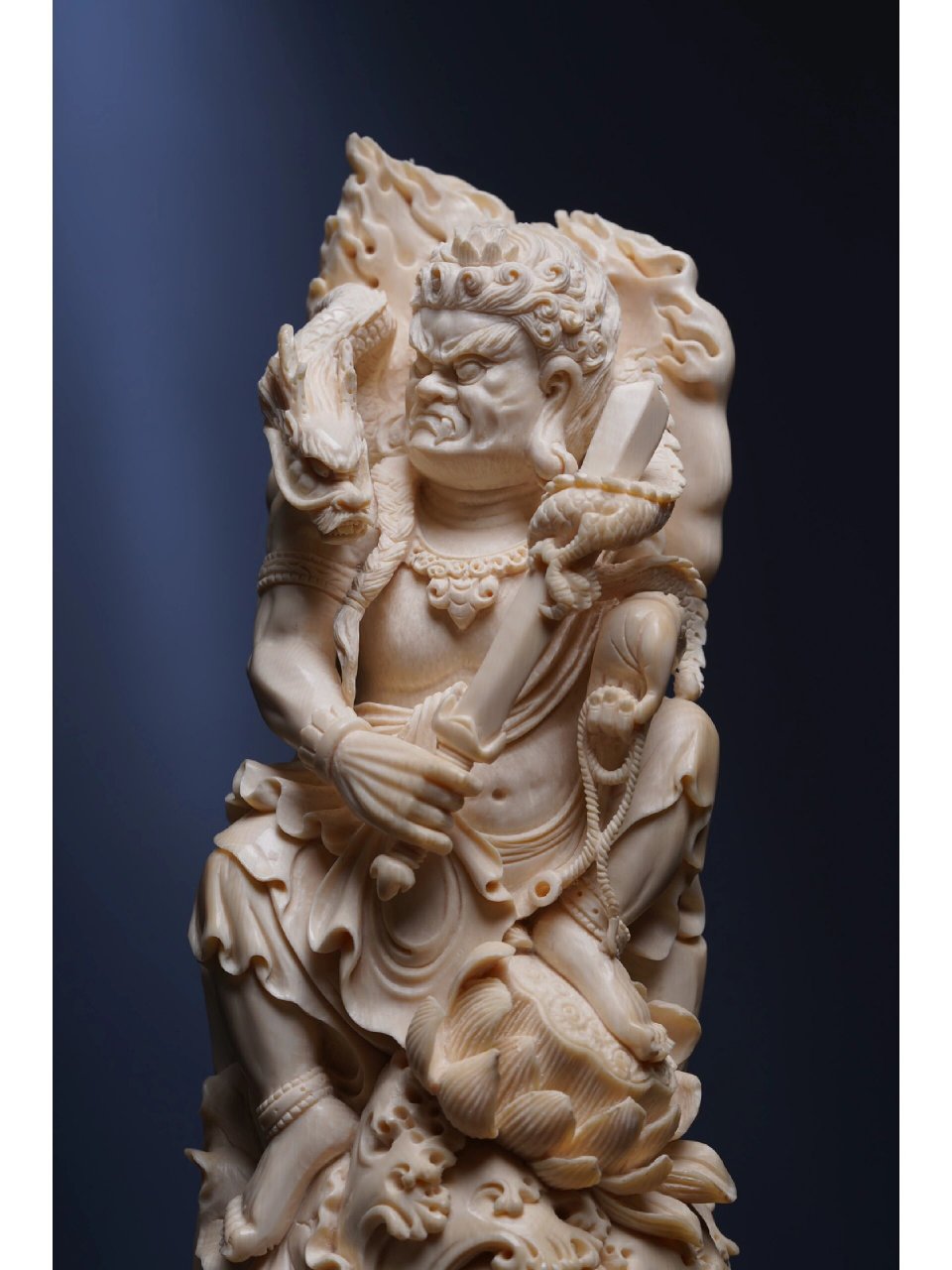 明王之首|不动尊-不动明王菩萨  【不动明王】摆件|猛犸雕刻 	 大师手