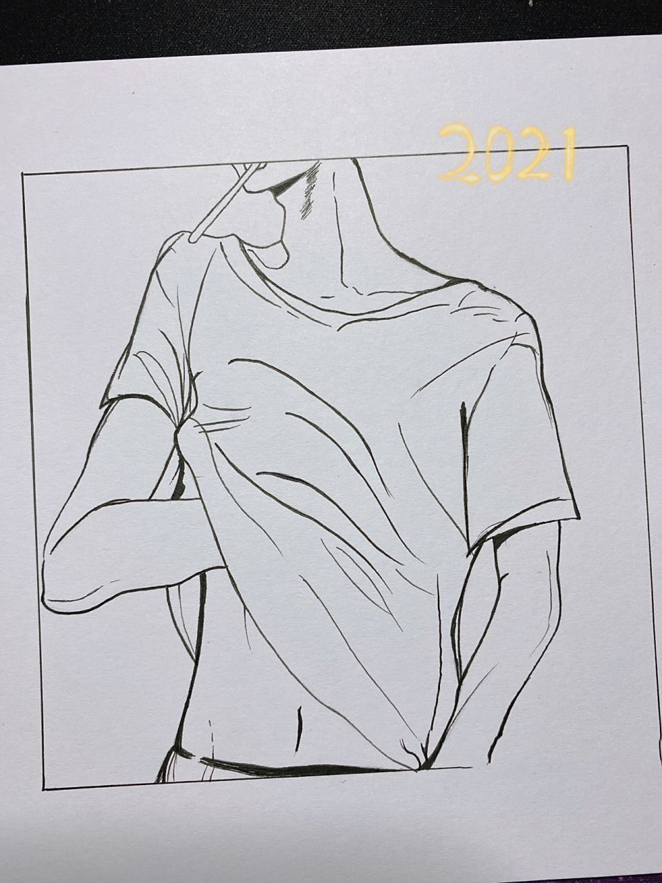 简笔画 2021平安喜乐 框框11701511 多乐绘马克笔