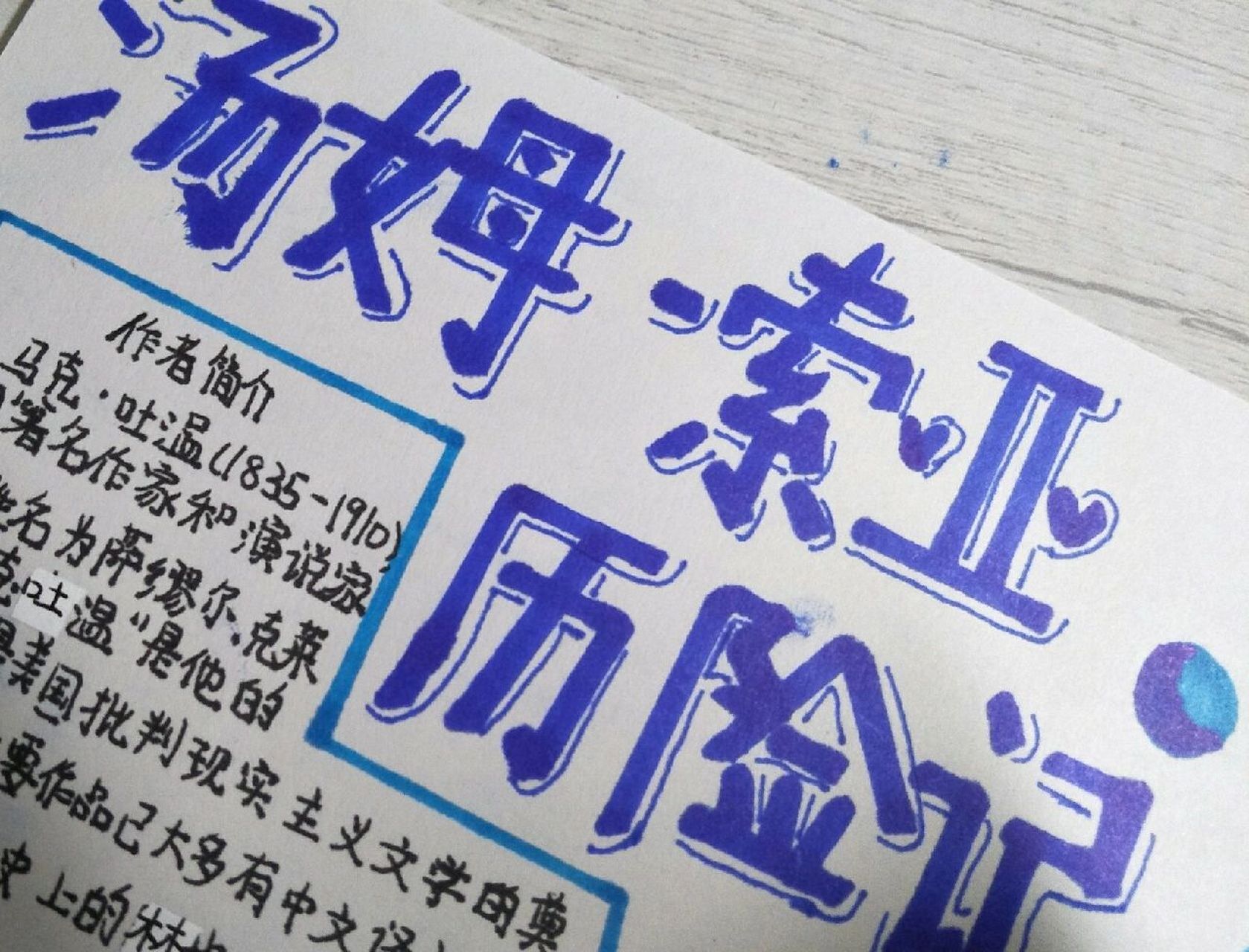 《汤姆·索亚历险记》 《汤姆·索亚历险记》手抄报,此作品非原创,为