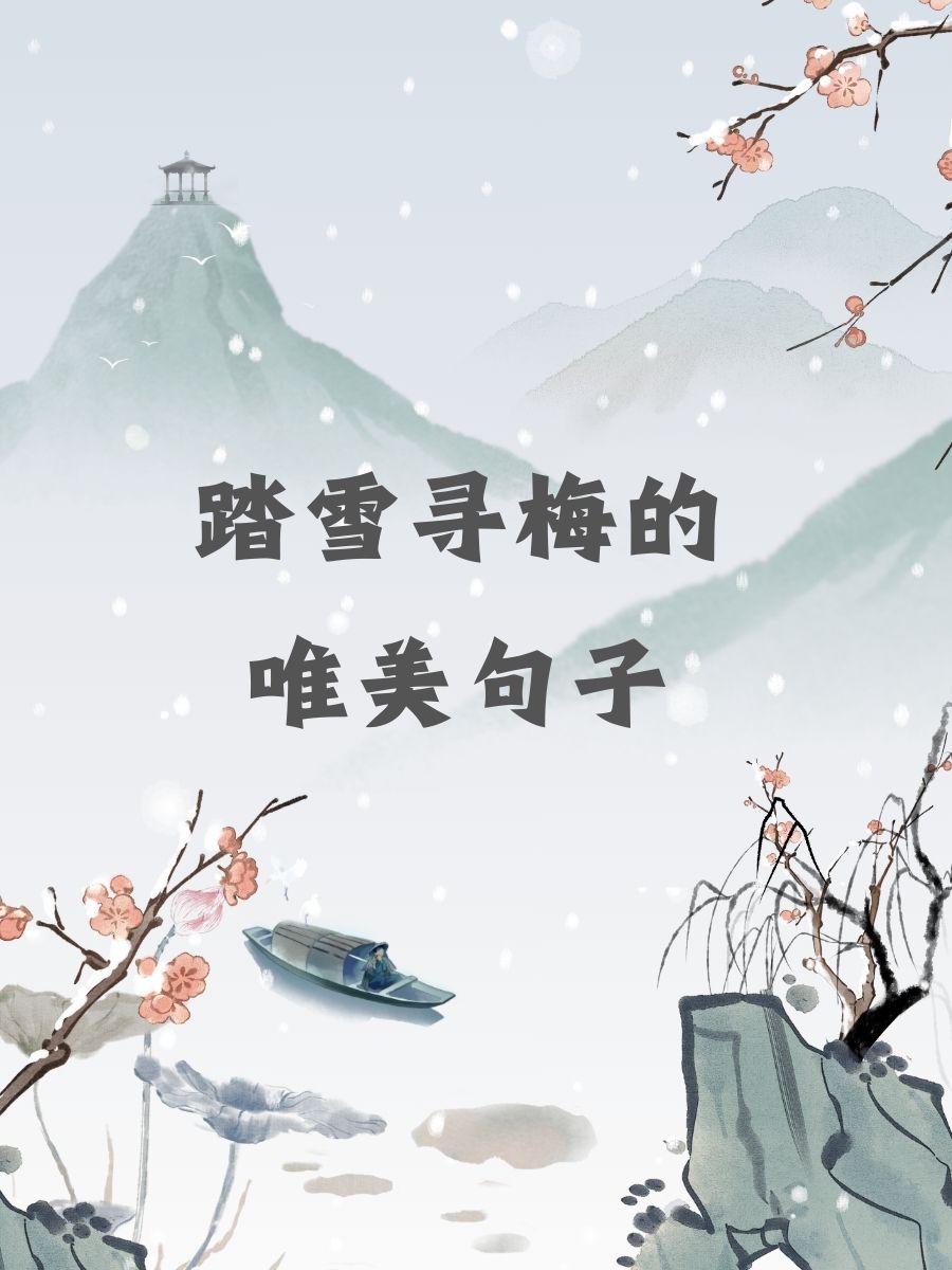 白梅傲雪,一抹诗意在心头. 银装素裹,踏雪有声,寻觅那一剪寒梅