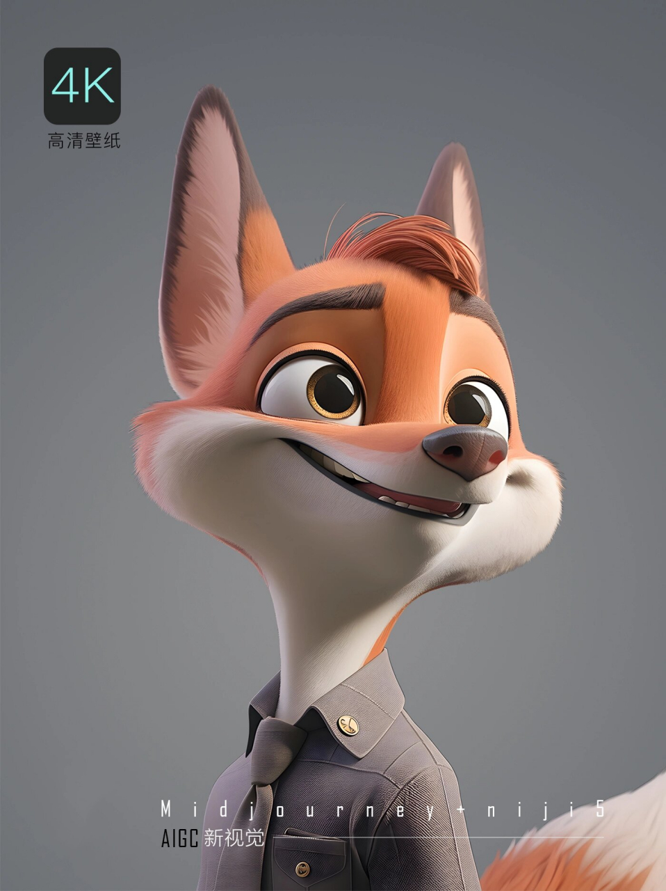 [4k]疯狂动物城狐狸尼克高清壁纸 🦊 尼克王尔德(nick wilde)是一只