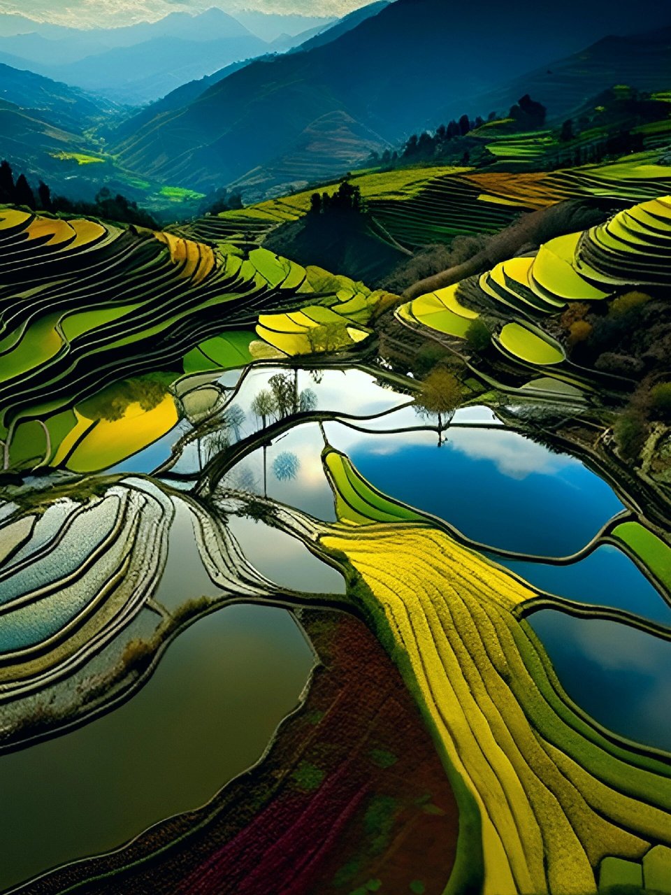 人间最后的秘境/贵阳龙里梯田 位于贵州省龙里县谷脚镇新坪村的千亩