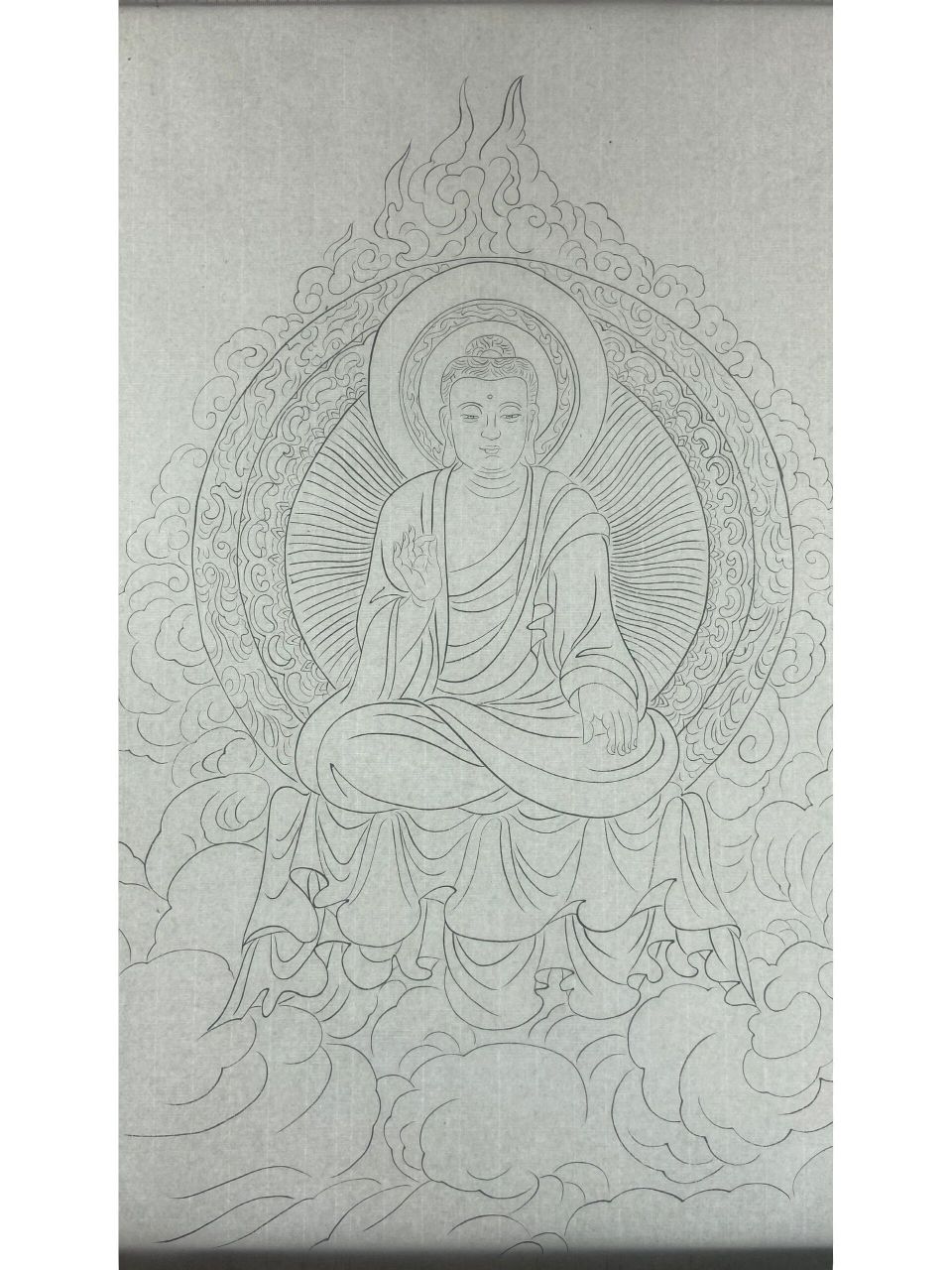 白描底稿 释迦牟尼佛