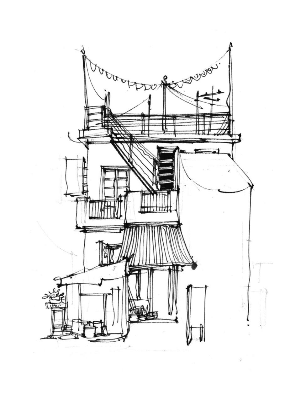 建筑速写临摹图片图片