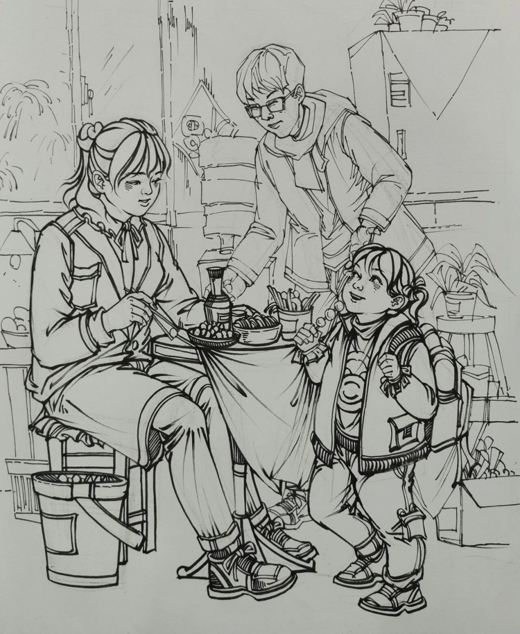 速写考题《过年》《聚餐》 四川什么时间联考呢?再不考试就要过年了