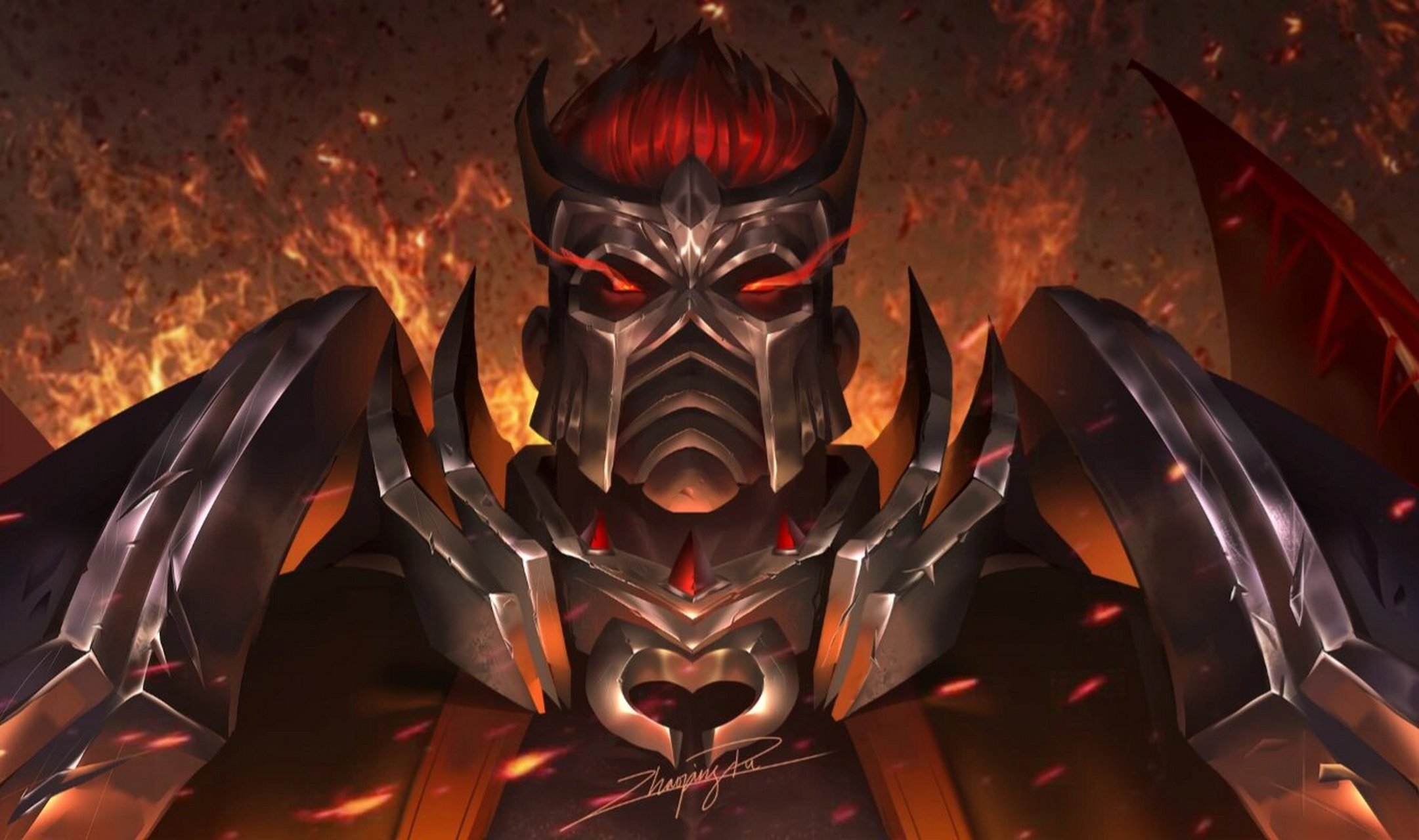 画了张王者荣耀《典韦》 一打五的压迫感