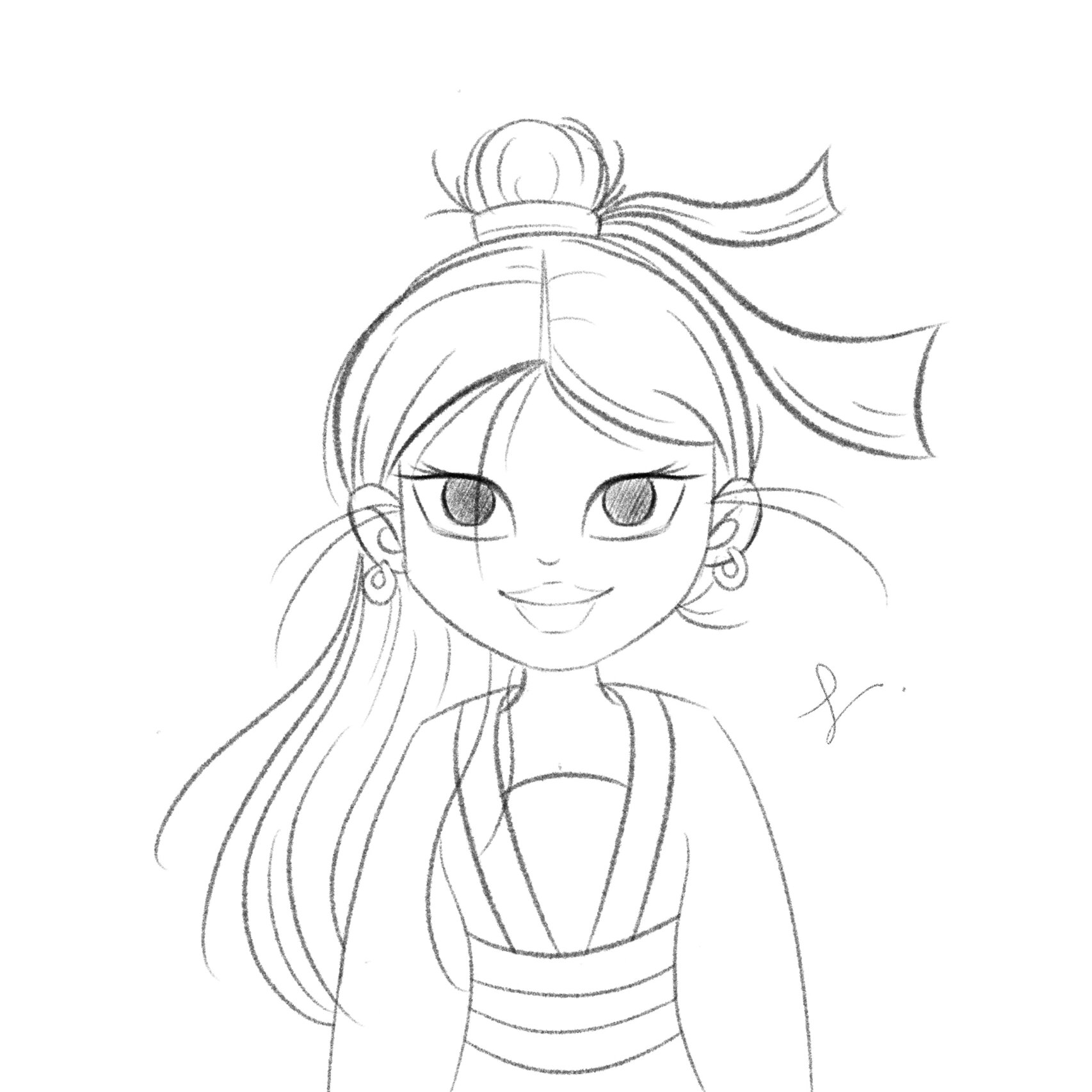 迪士尼公主插画系列 61 花木兰 procreate第66615张 临摹