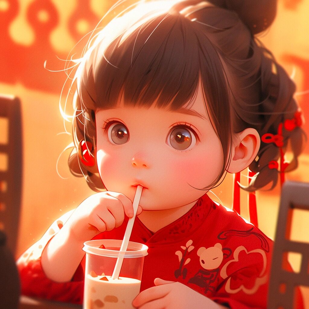 头像|奶茶控必备的小女孩头像97 大家要的喝奶茶系列头像已出,需要