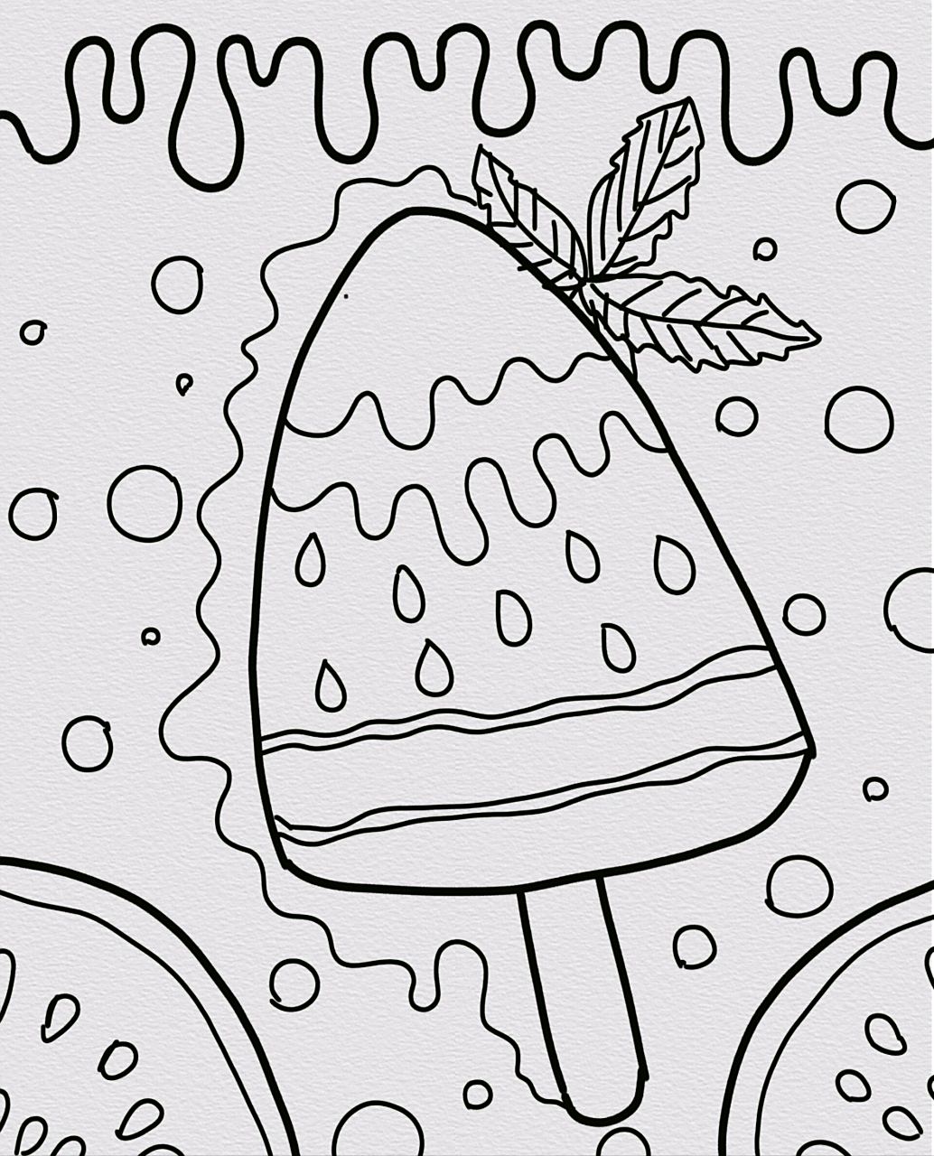 创意美术《西瓜冰棍》步骤 适合5-8岁宝贝.