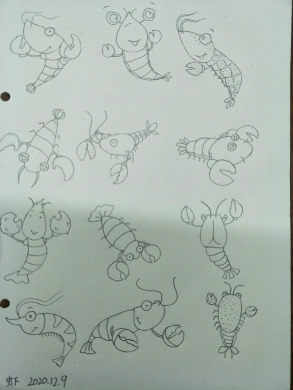 简笔画虾,坚持打卡 #绘画