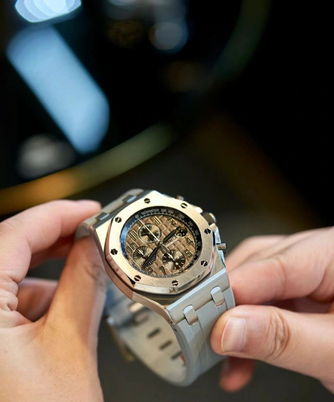 ap皇家橡树离岸 水泥灰26470st 18年全套     爱彼皇家橡树离岸型系列