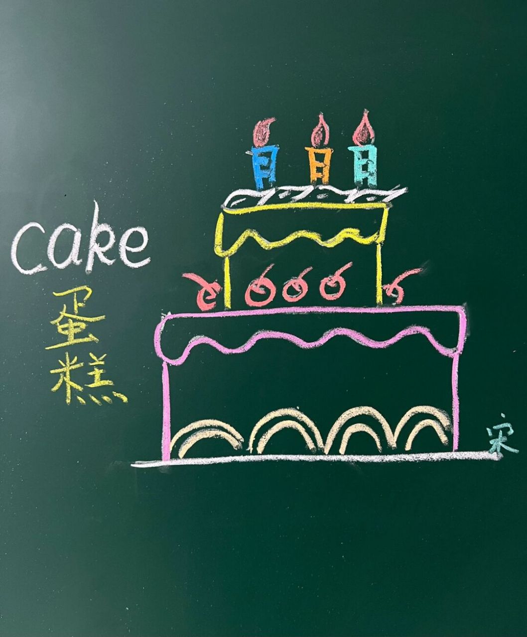 生日蛋糕字符画图片