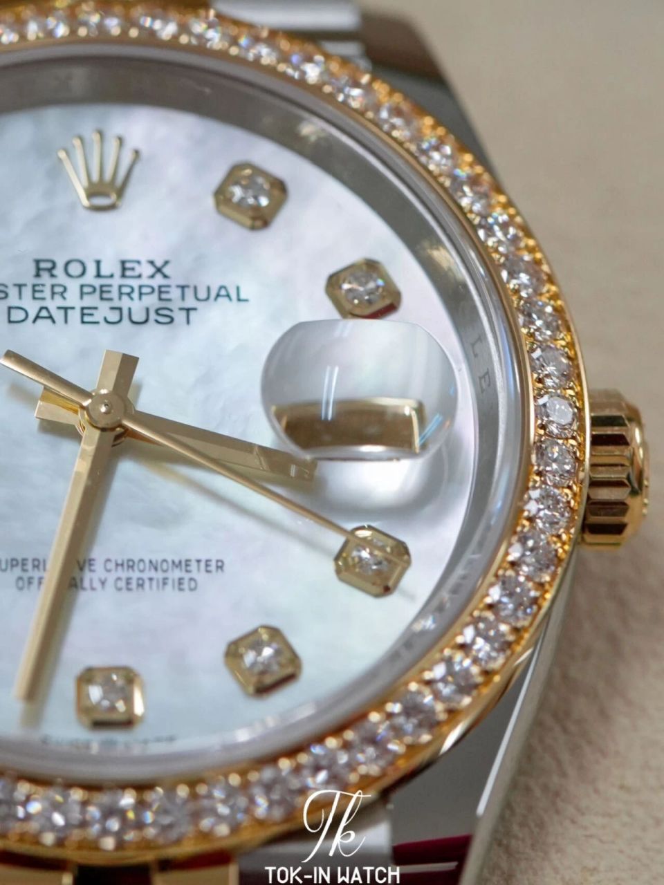 【今日分享】劳力士日志|白贝母间金五珠链 rolex datejust 尺寸:36mm