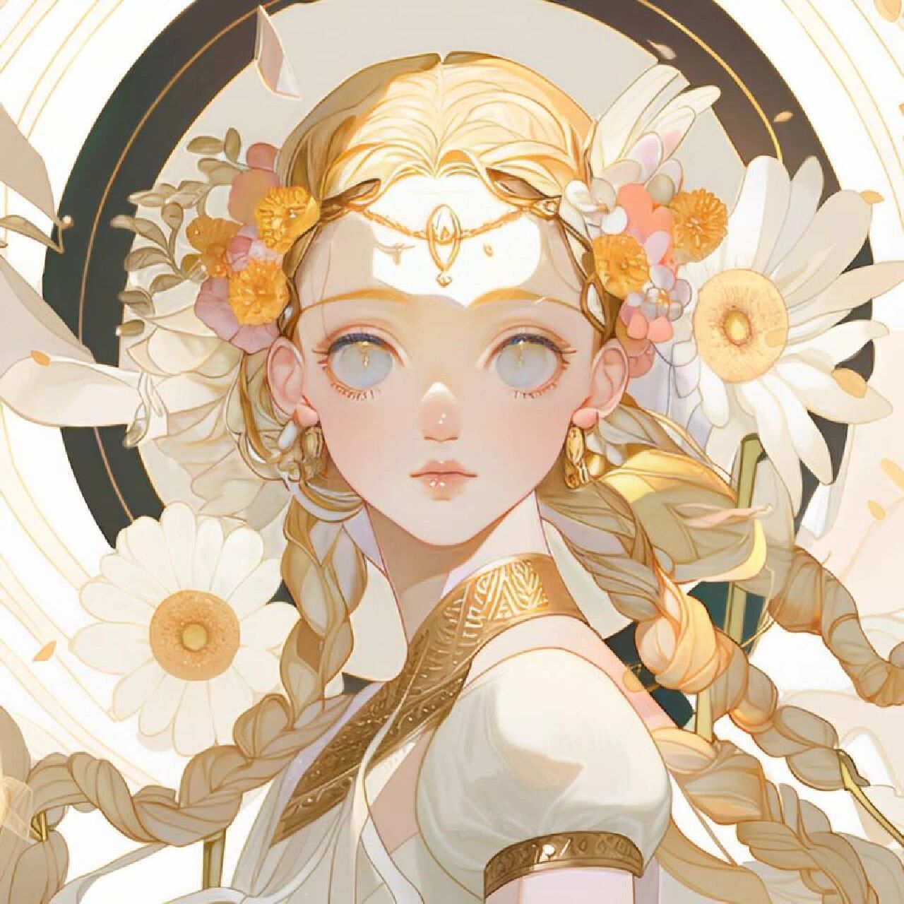 《神明少女观察笔记》|头像系列|【向日 "向日葵的花语是      我的