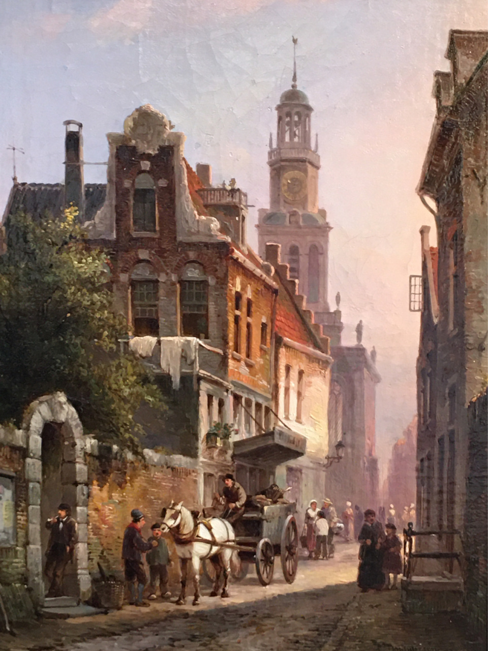 布面油画19世纪的欧洲街景 布面油画19世纪的欧洲街景 乌得勒支 1842