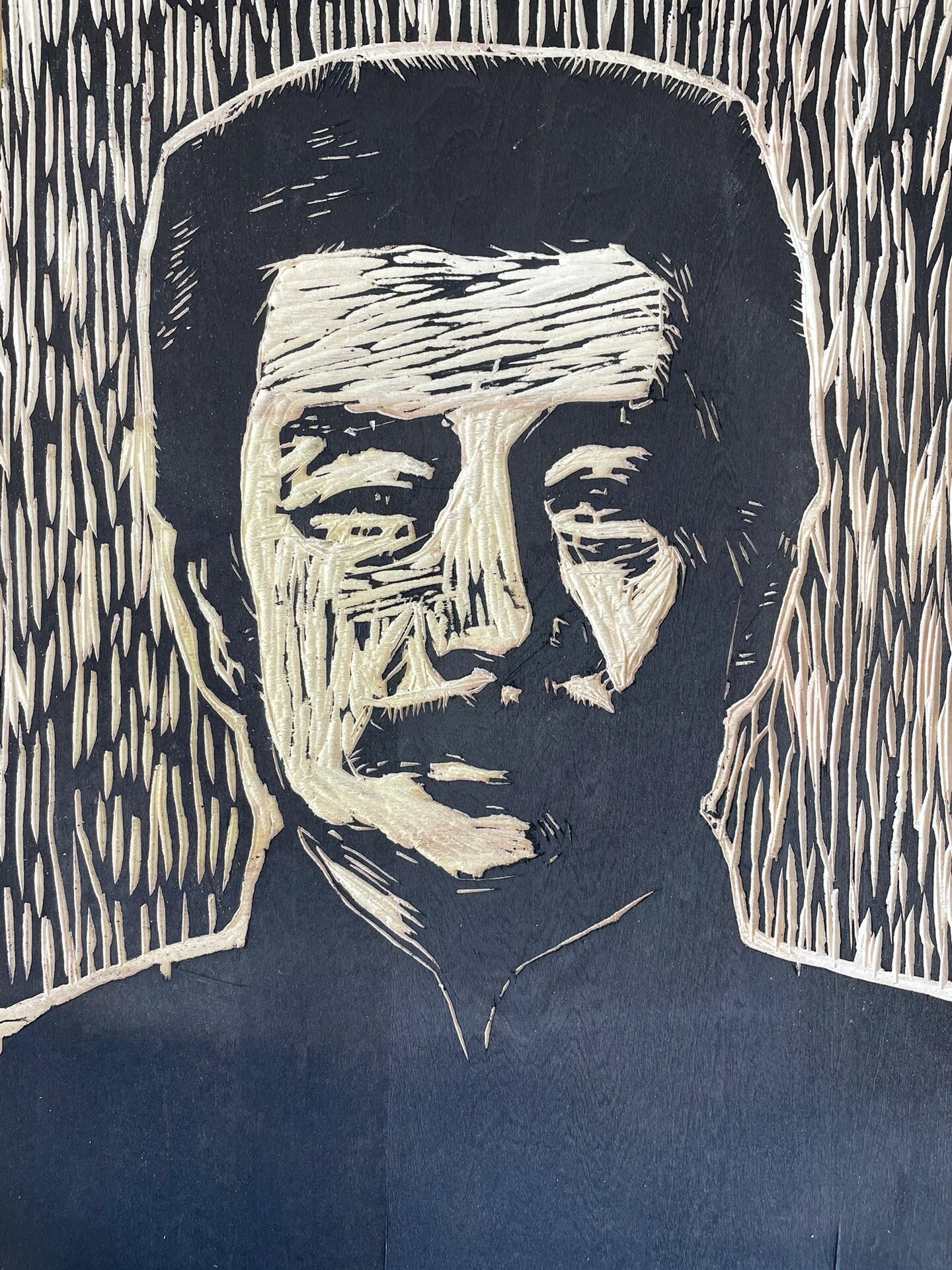 木刻人物版画:鲁迅先生