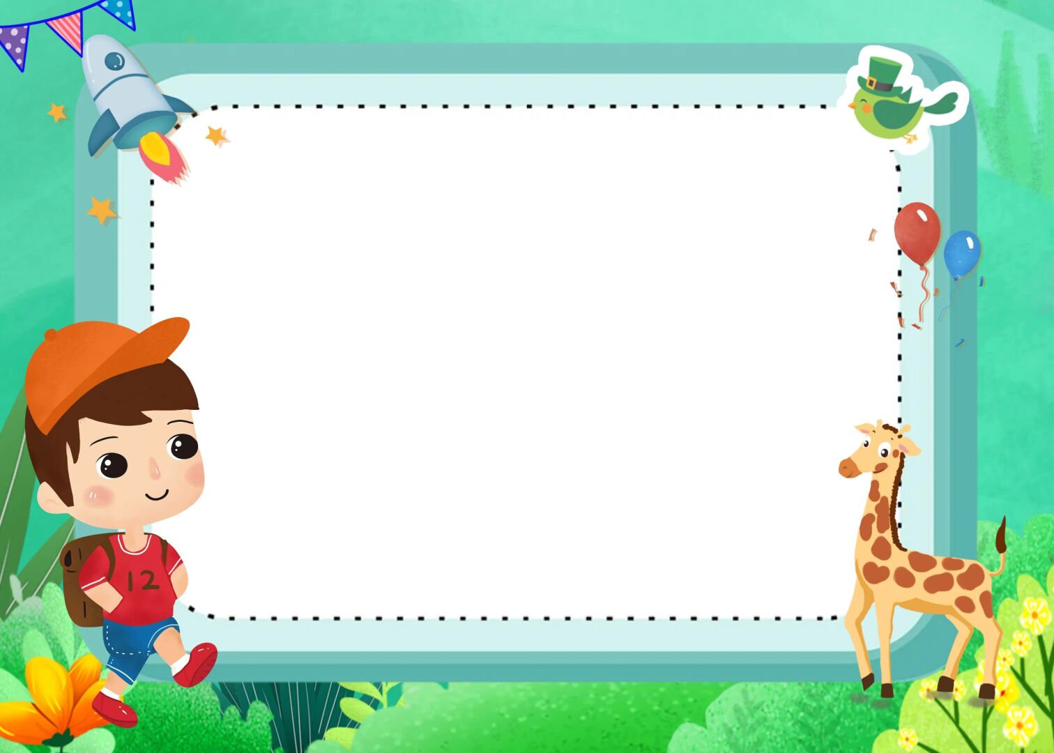 ˋ可爱卡通边框背景素材 哈喽~我是图图大耳朵 今天继续