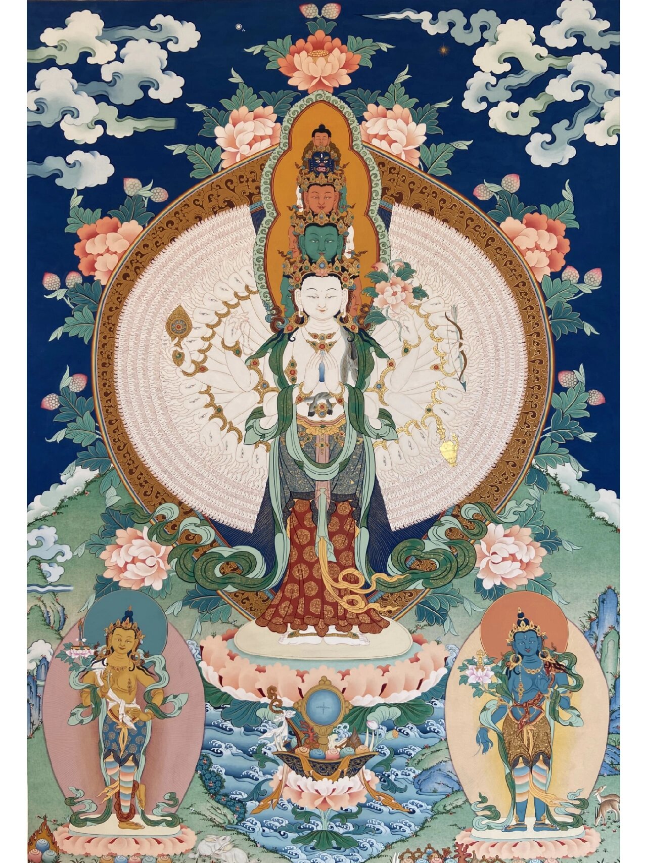 十一面千手千眼观音 千臂观世音菩萨,又称十一面观音,千手干眼观音
