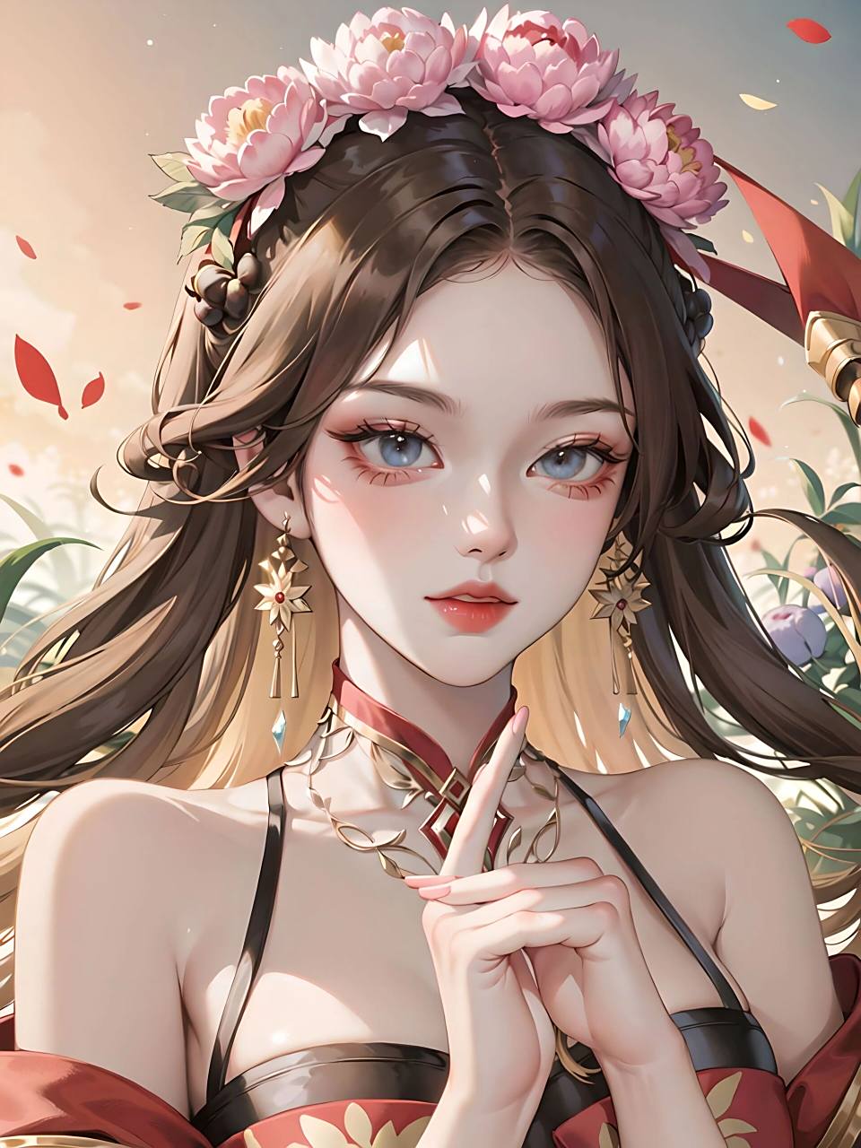 牡丹拟人|高贵光彩夺目   牡丹的花语包括富贵,显达,高贵,华丽,光彩