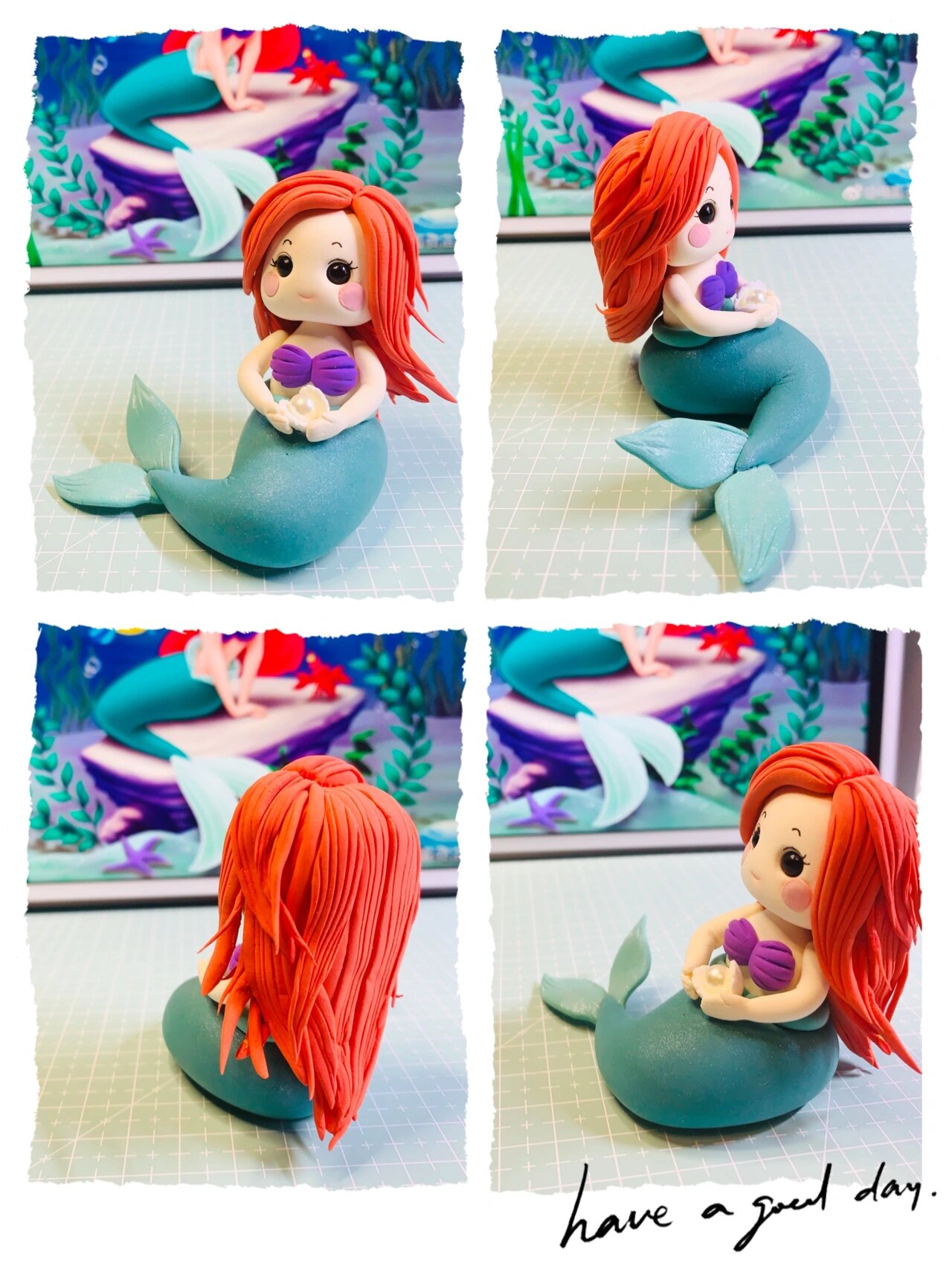每日粘土|迪士尼人偶小美人鱼爱丽儿