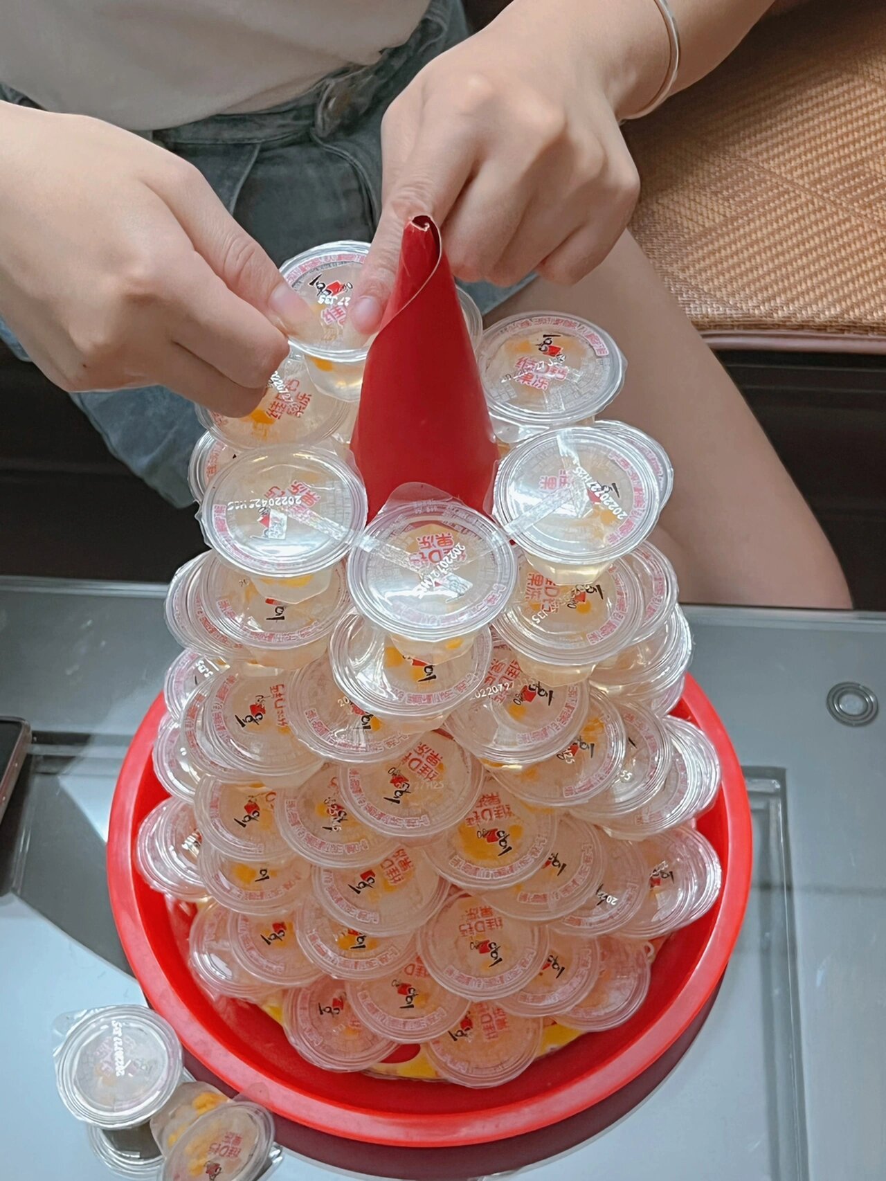 潮汕中秋果冻塔