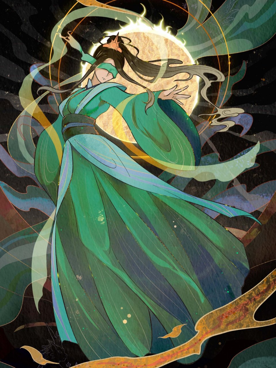 【原创插画】山海经·异兽|女魃 档案 山海经|女魃篇 (原创插画,禁二