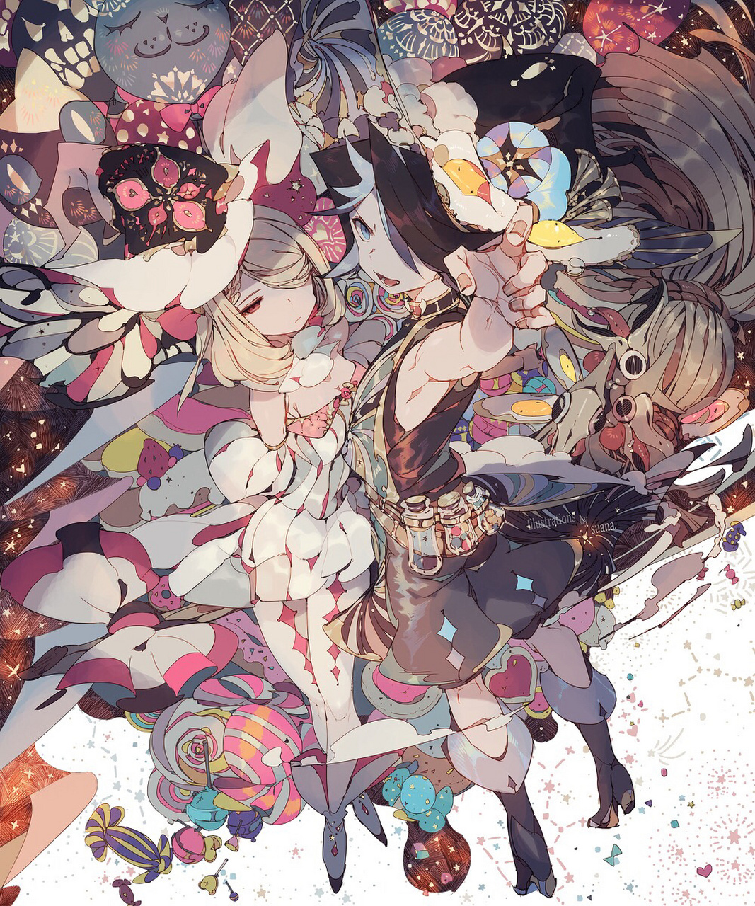 这组动漫插画, 构图简直绝了, 给人一种强烈的视觉冲击力[赞同] 刹适