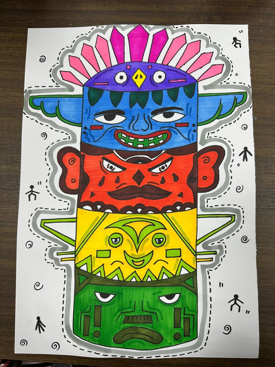 图腾柱 印第安神秘的图腾柱