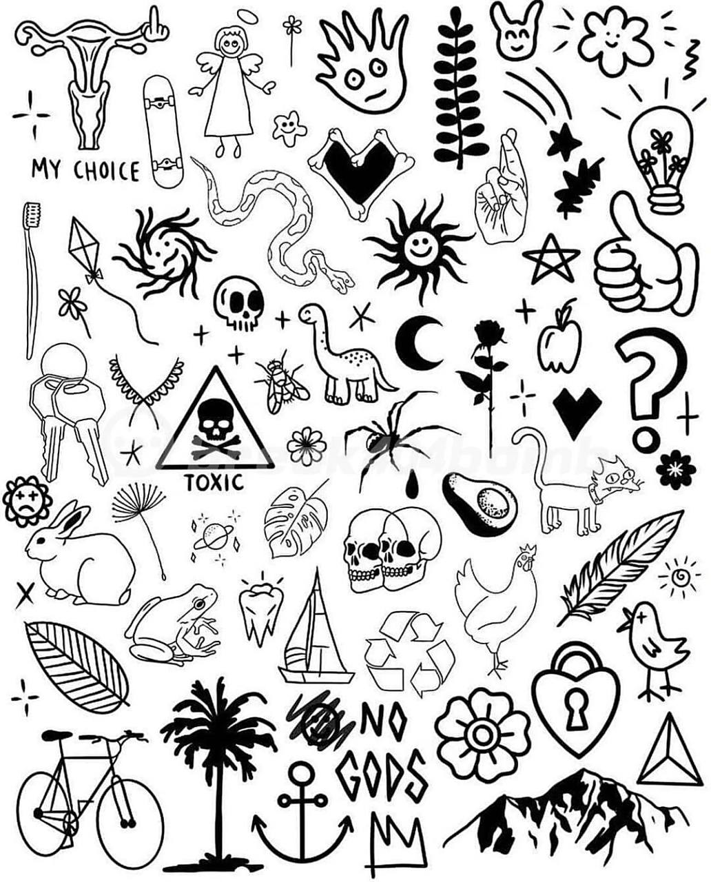 小线条纹身,各类黑色图形纹身拼接 元素拼接花臂纹身#杭州纹身# #花臂