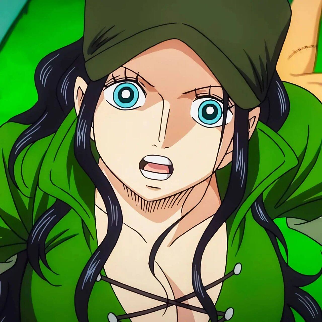 罗宾酱 这套绿色的衣服真的太爱了