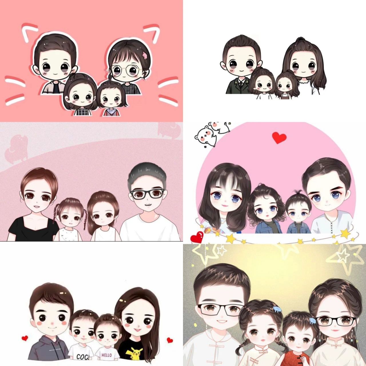 四口之家亲子头像|女宝宝系列 圈图私我哦,我发图