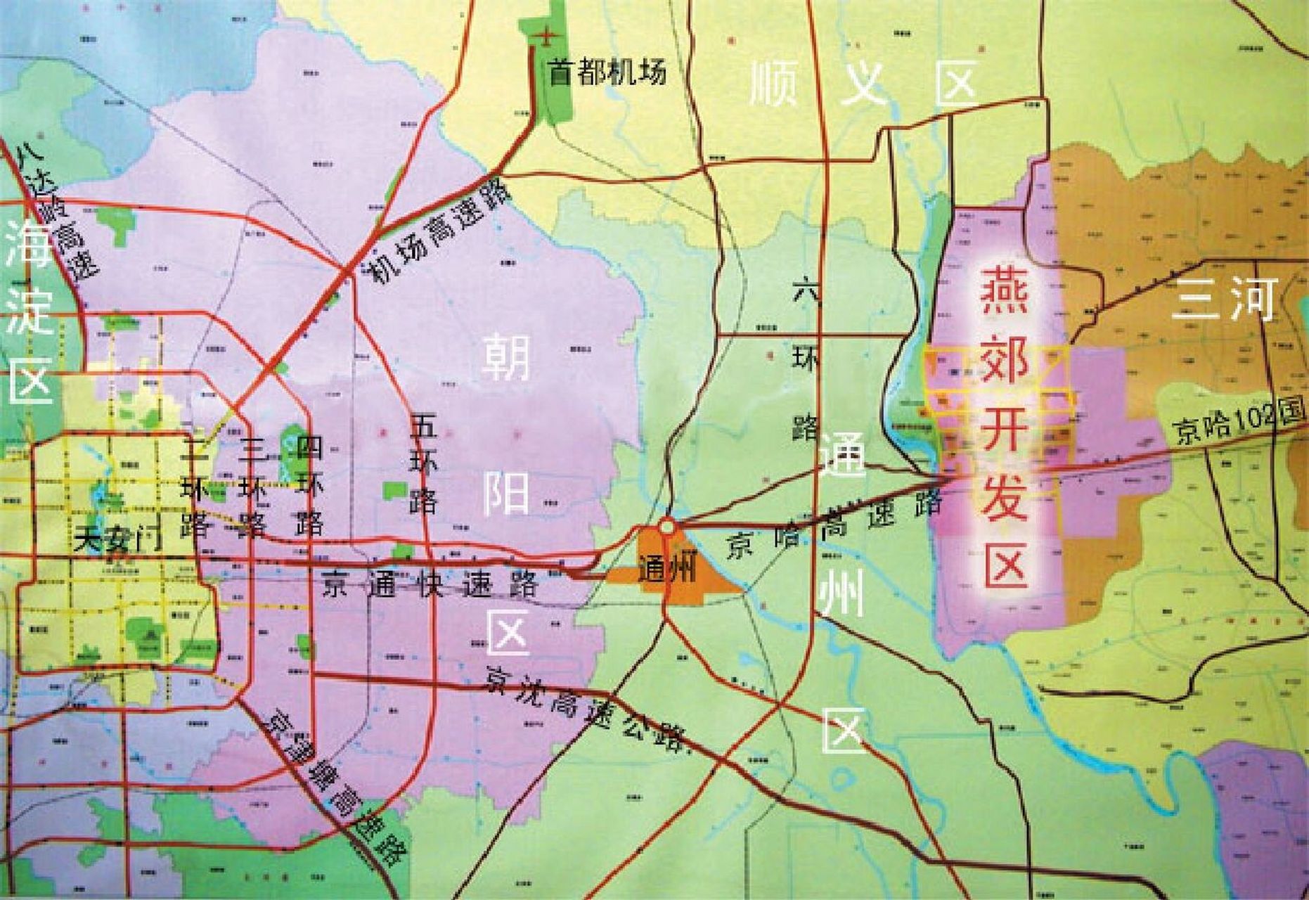 河北省三河市燕郊地图图片