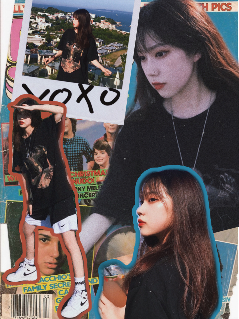 picsart修图教程96自制复古杂志画报 picsart美易太好用啦 简直是