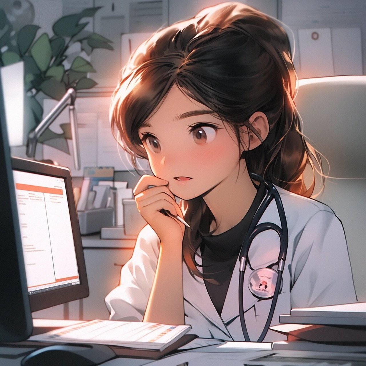可爱女医生头像 来啊,该换头像了